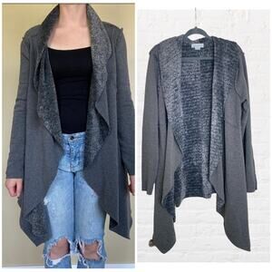 Paradiso fuzzy soft long open faced long style cardigan sweater